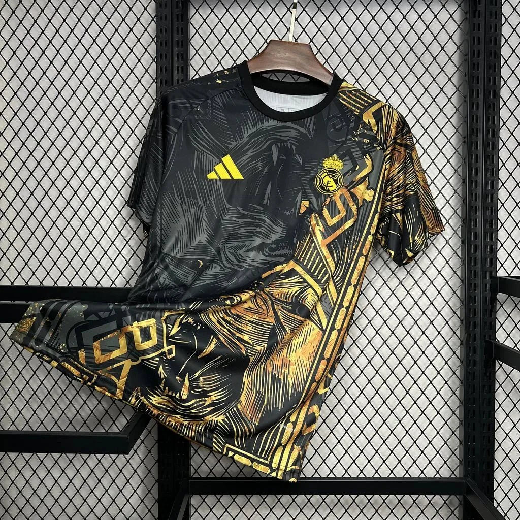 Real Madrid 2025 Gold Lion Special Shirt